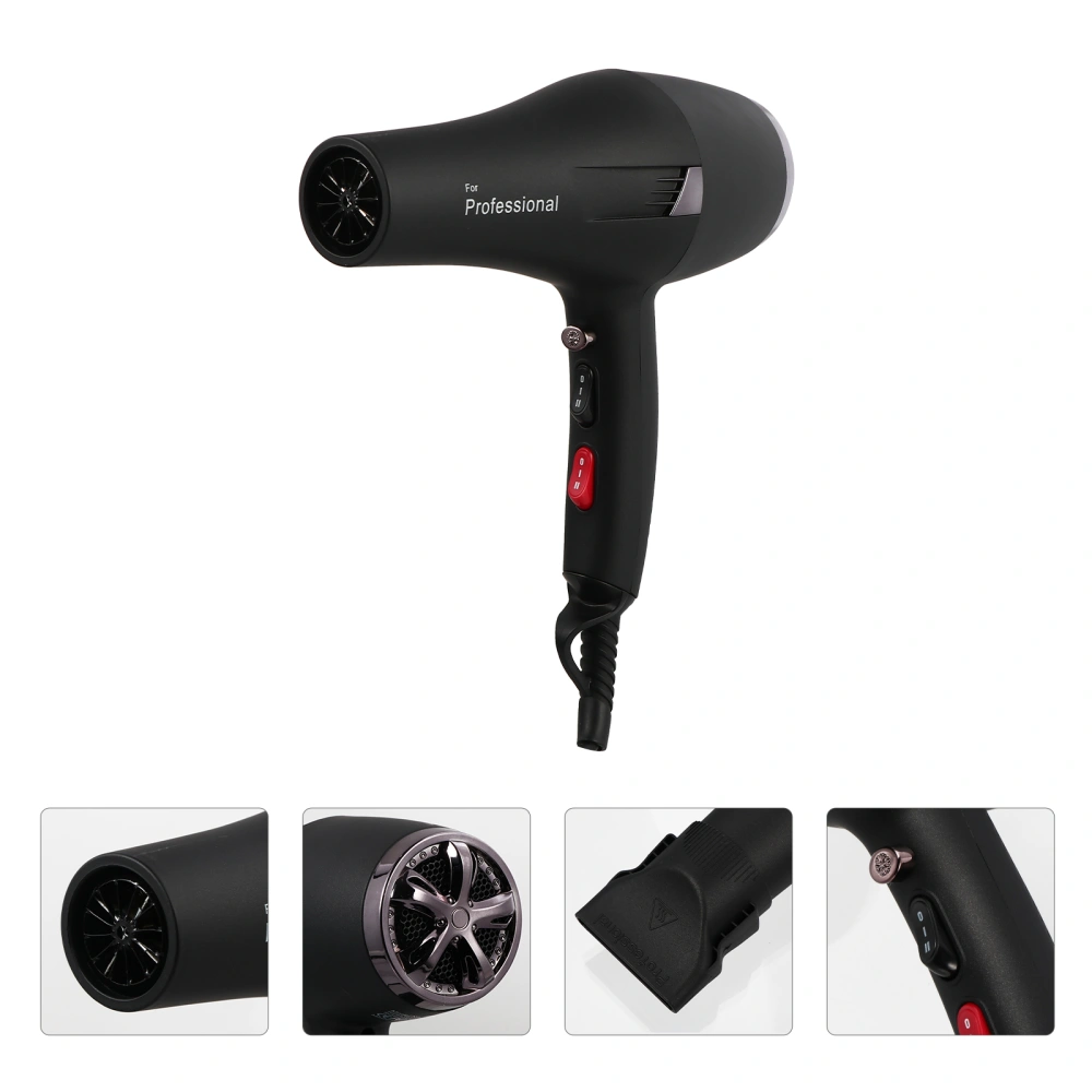 1pc 2400W Practical Silent Hair Dryer with Diffuser and Concentrator Hair Blower