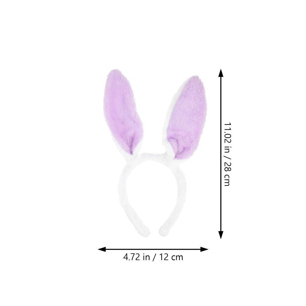 6pcs Plush Bunny Ears Headband Lovely Festival Bunny Ears Hair Clasps Party Favor