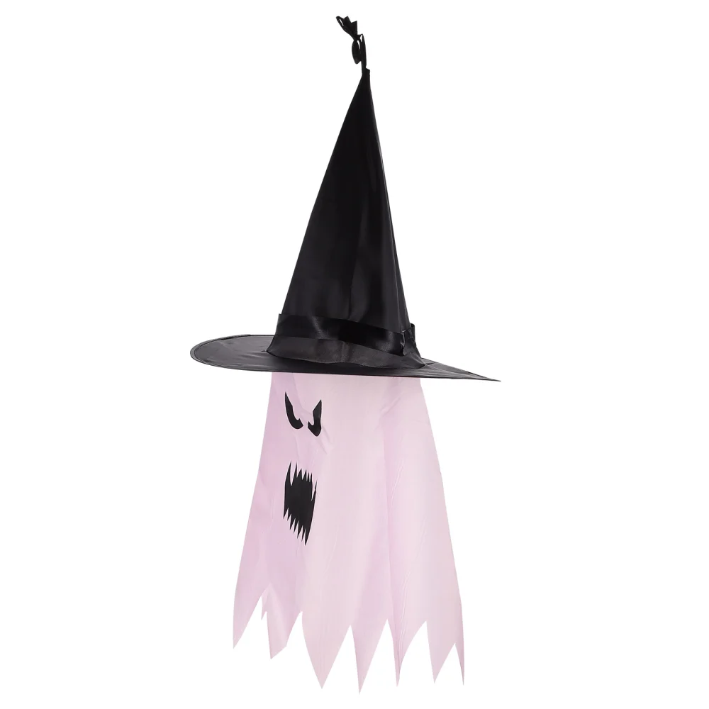 1Pc Halloween Witch Hat Decorative Pendant Festival Luminous Pendant Layout Prop