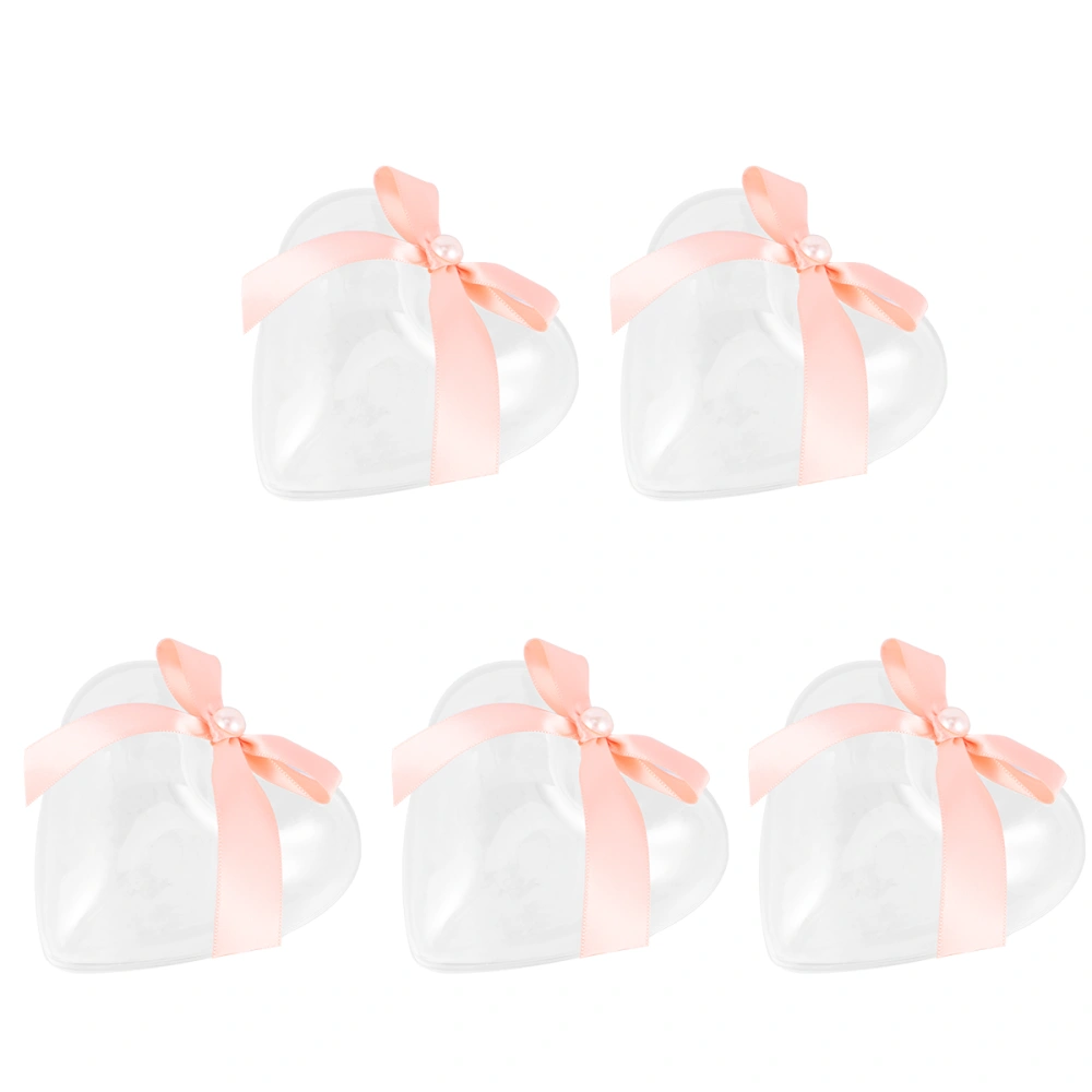 5 Pcs Birthday Wedding Adorable Heart Shaped Candy Boxes