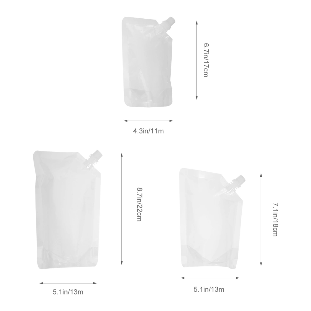 1 Set Plastic Beverage Bags Disposable Juice Bags Portable Juice Pouches