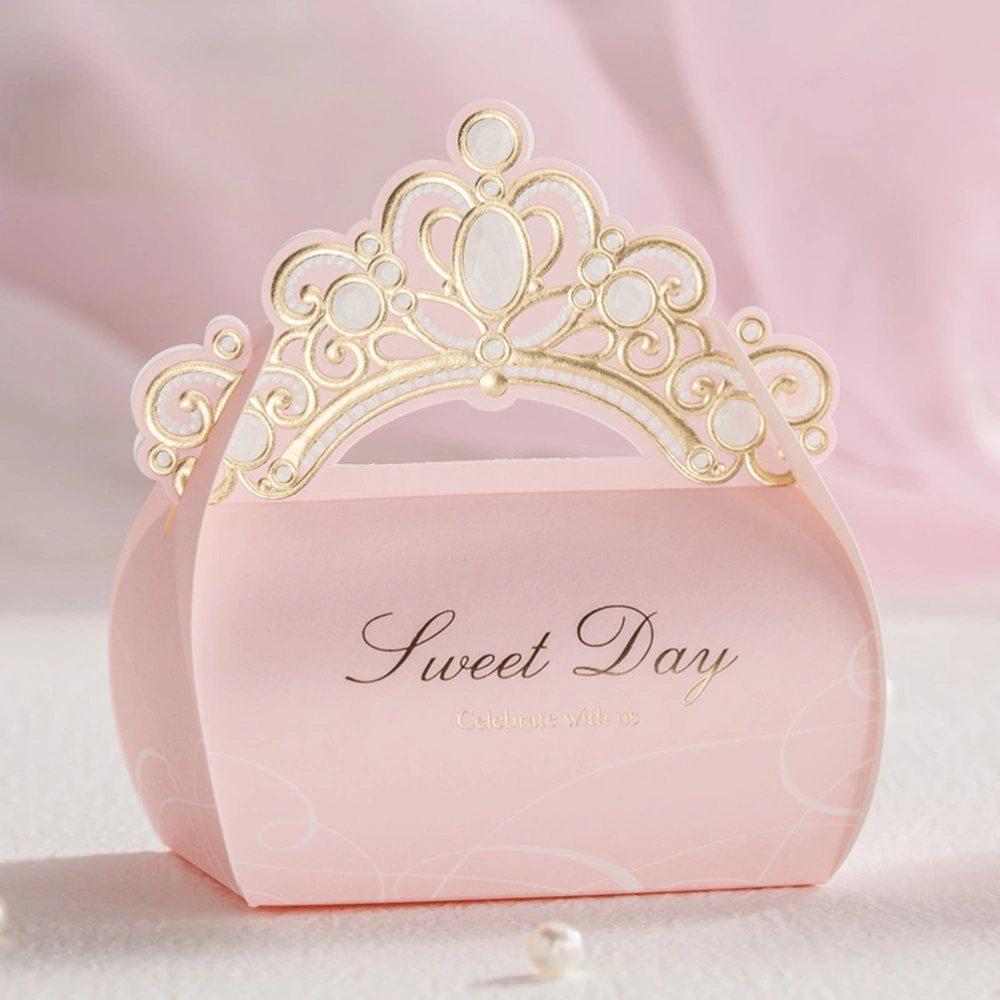 20pcs Wedding Crown Candy Boxes Candy Chocolate Gift Container Treat Boxes Wedding Party Favor Box (Size S)