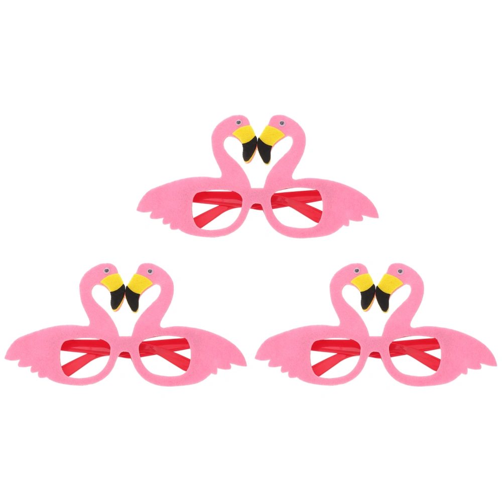 3pcs Flamingo Glasses Beach Theme Party Decorations Hawaiian Flamingo Sunglasses