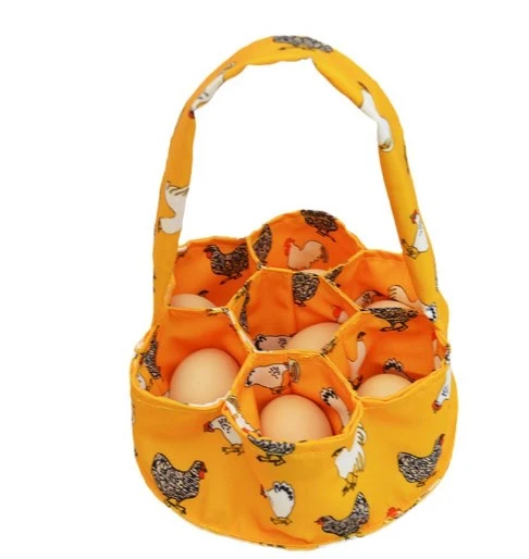 Egg Bag Chicken Egg Collection Basket Fresh Egg Storage Bag Farmhouse Accessory with 7 Pouches