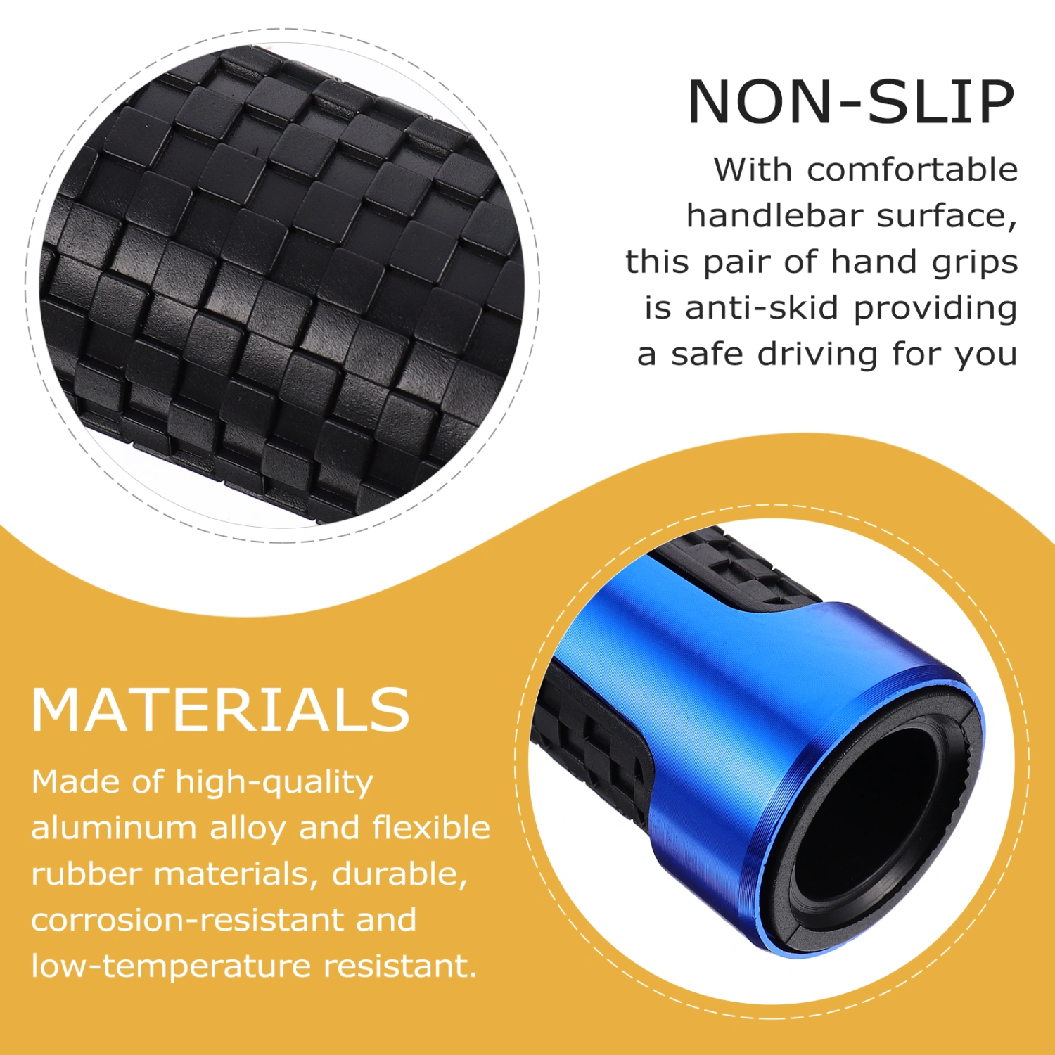 1 Pair Motorcycle Hand Grips Anti-skid Handlebar Hand Grips for Motorcycle