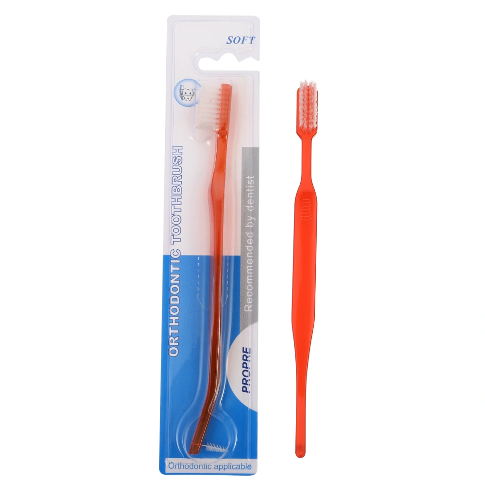 2pcs Oral Health Tooth Brush Adult Bristle Brush Double Head Toothbrush