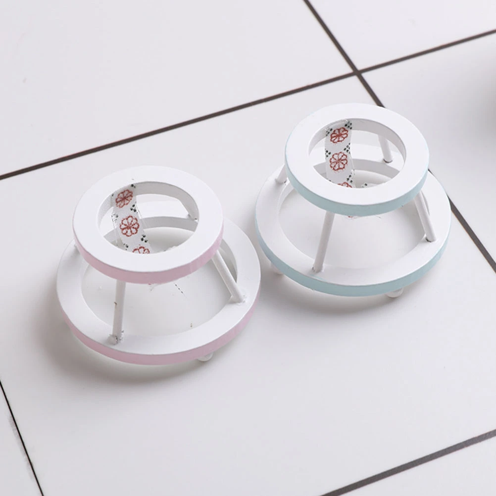 1pc Baby Walker Prop Mini House Baby Walker Model Mini House Decoratio Accessory
