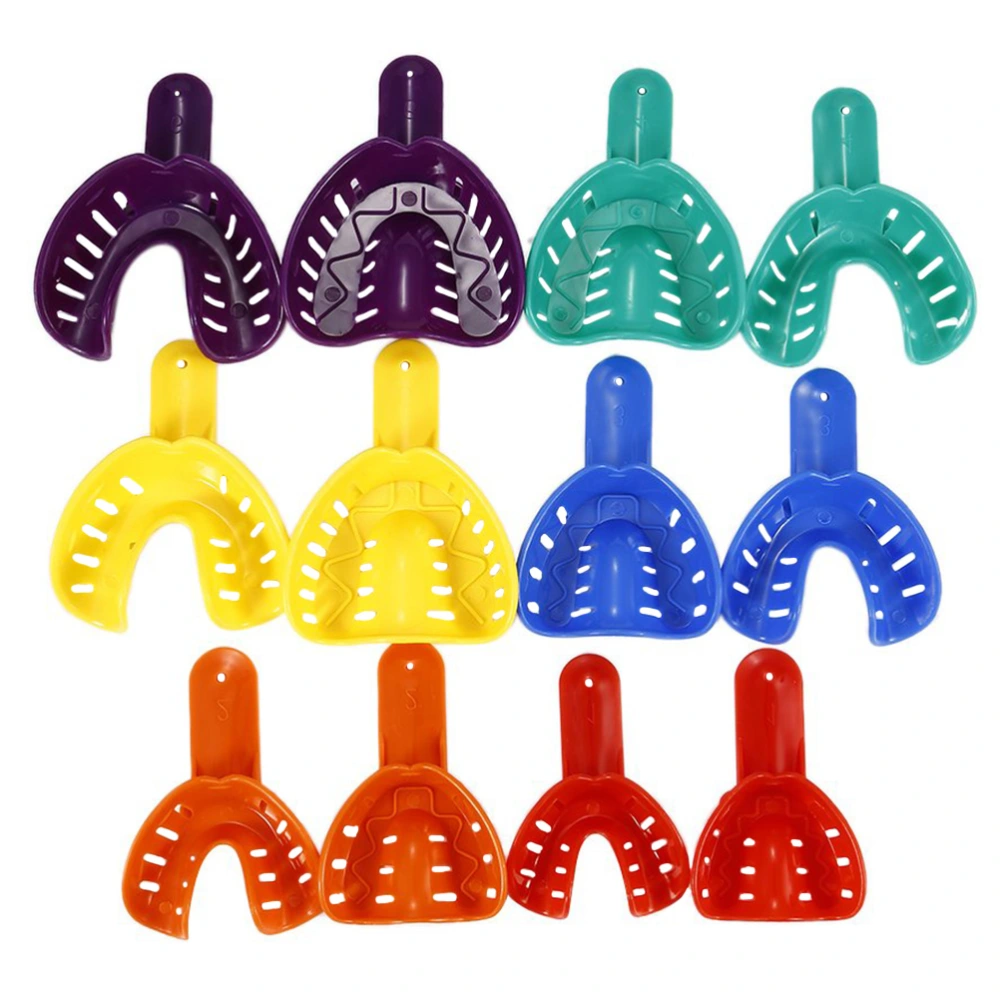 12pcs High Temperature Disinfection Teeth Trays Mouth Guards (Random Color)