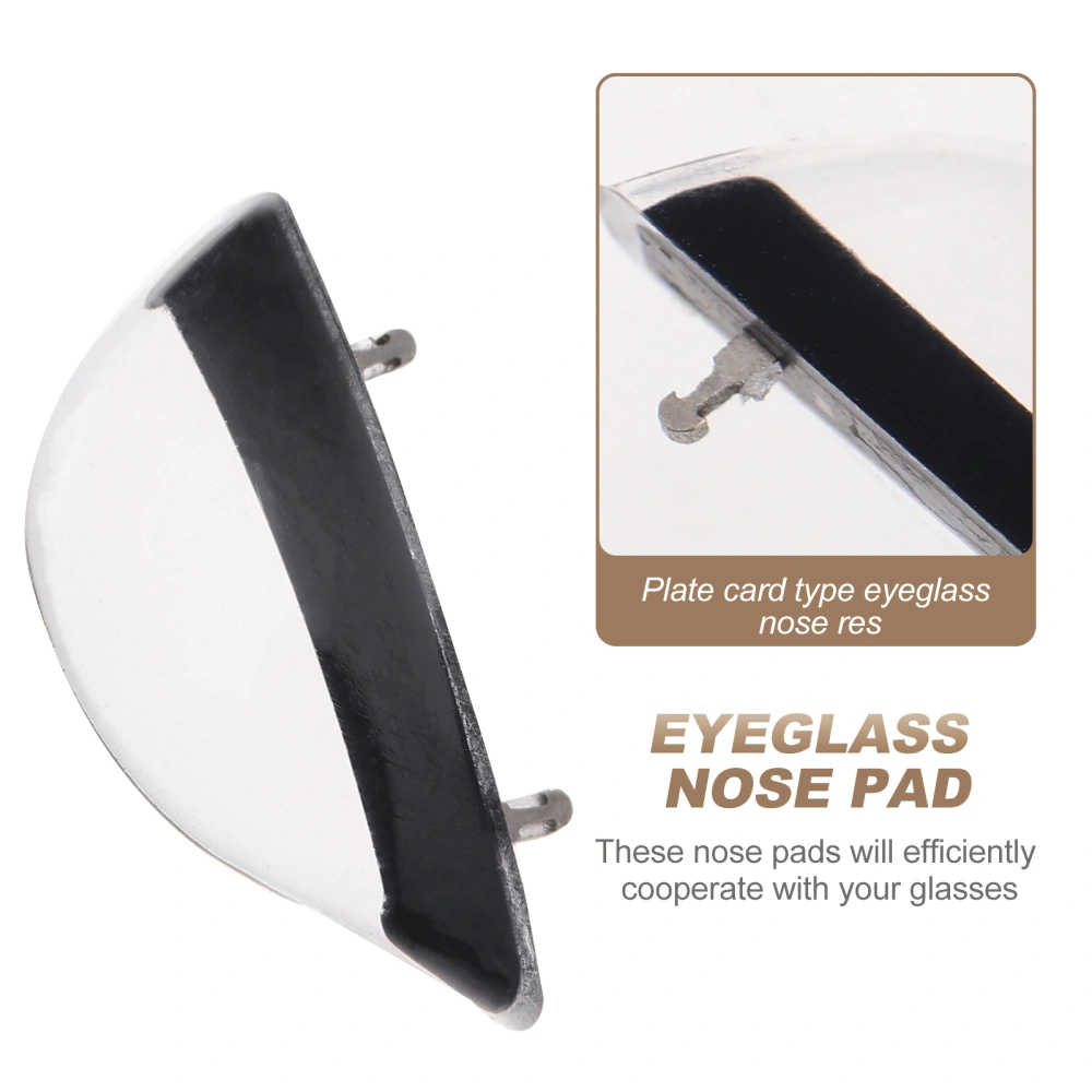 10Pairs Panel Inlay Eyeglass Nose Pad Eyeglasses Nose Retainer Black White