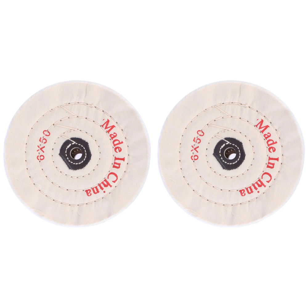 2 PCS 6 inch 150mm Abrasive Cloth Wheel Buffing Polishing Wheel Set For Rotary Tool