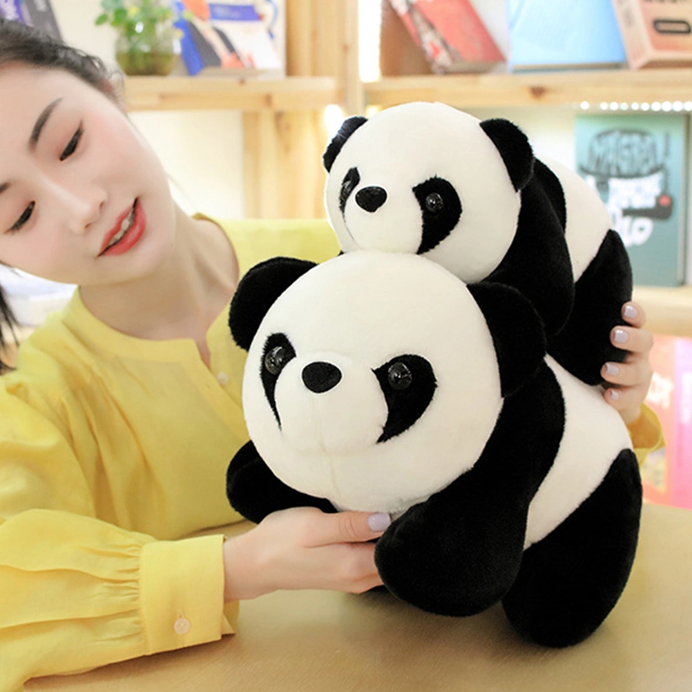 1PC Cartoon Panda Plush Toy Portable Stuffed Doll Adorable Stuffed Animal Toy for Boys Girls Home (25cm)