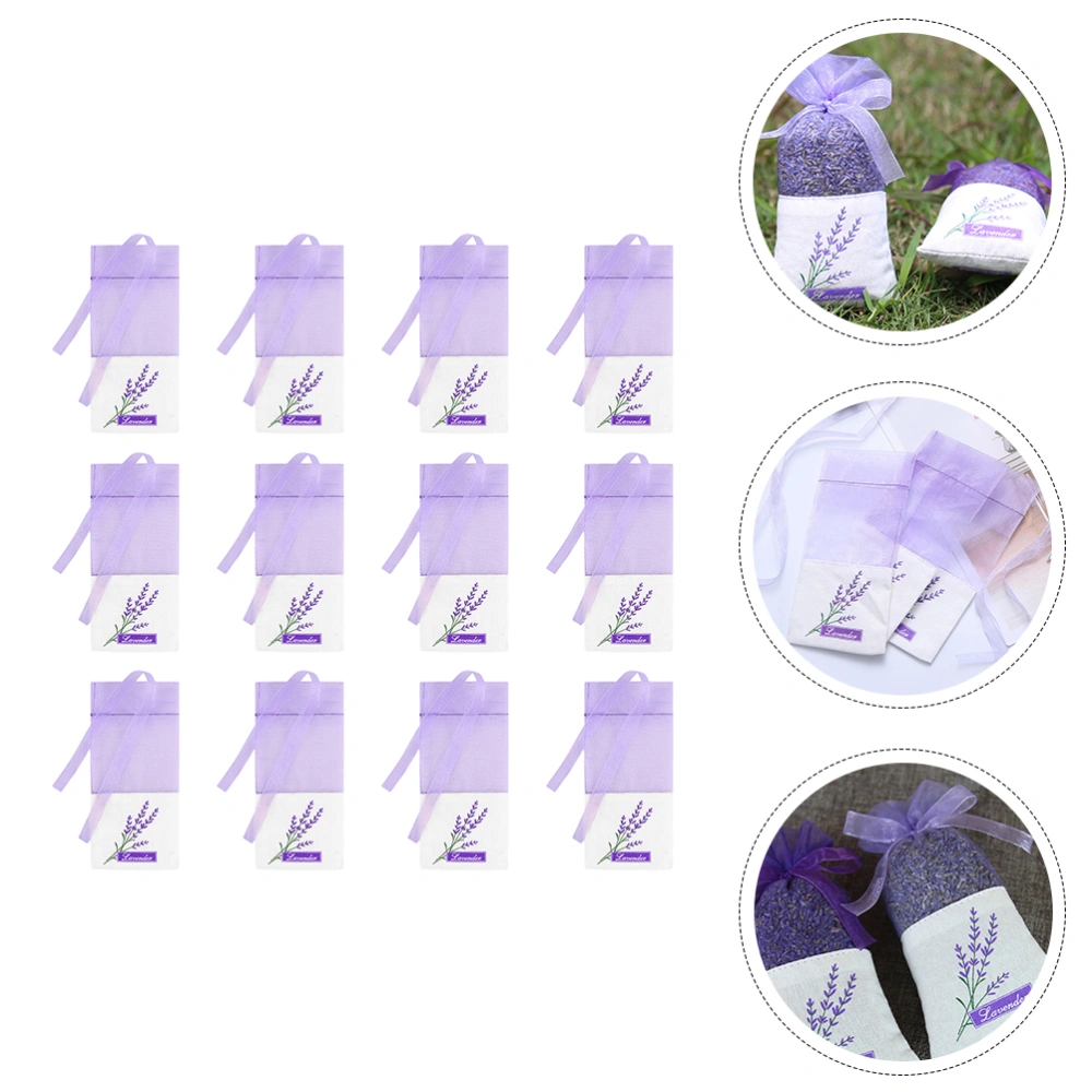 24PCS Lavender Fragrance Pendant Lavender Storage Pouch Empty Sachet Bags