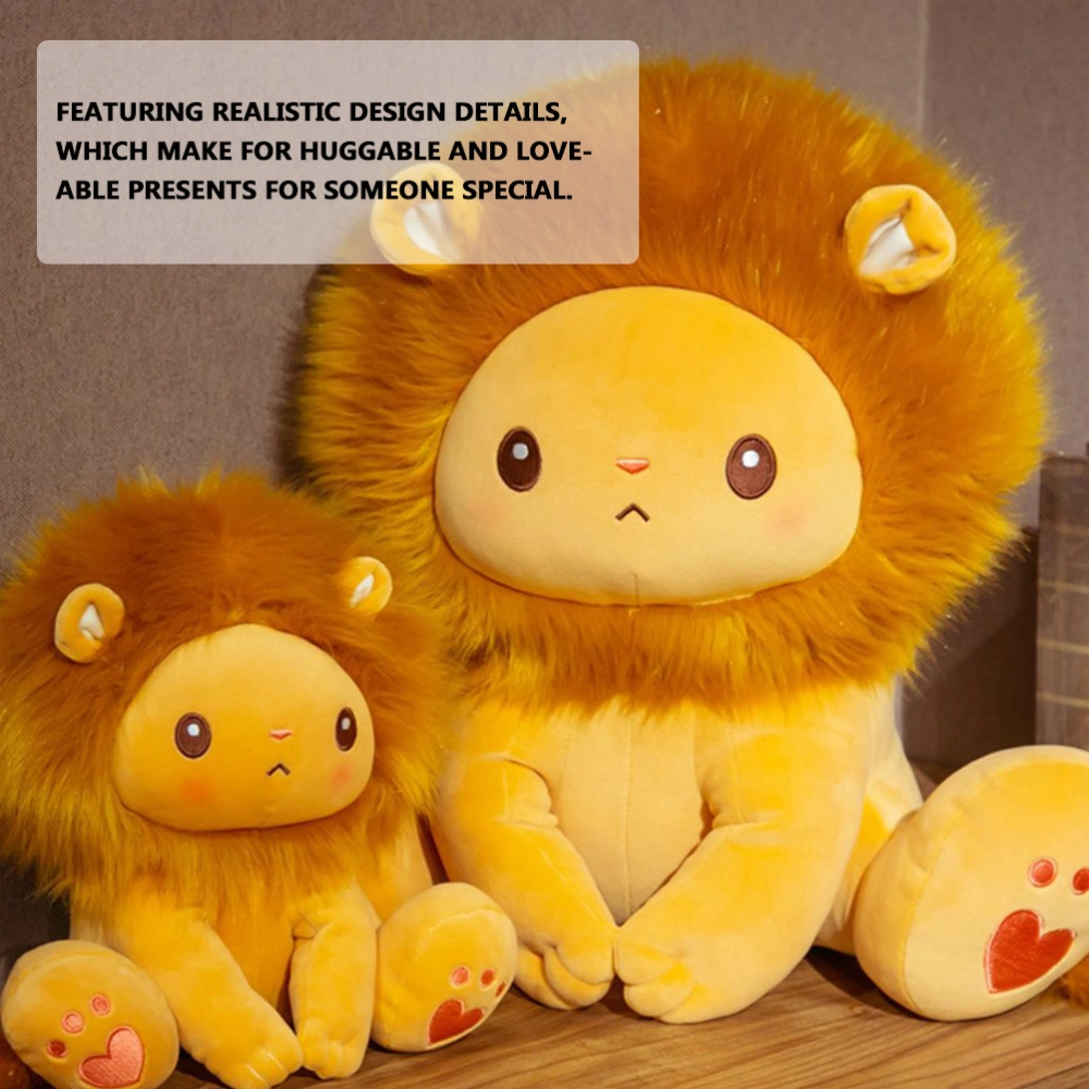 Yellow Plush Lion Cartoon Stuffed Animals Toy Children Birthday Gift Toy