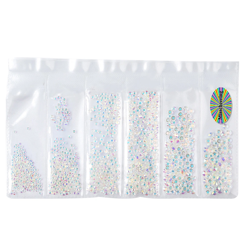 1364pcs Unique Nail Art Rhinestones Fashion DIY Manicures Decoration Beautiful Nail Art Supplies for Women Female (Colorful)