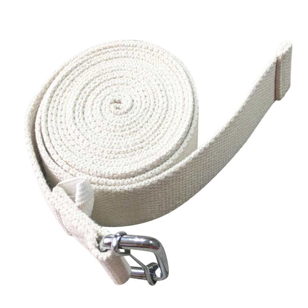 Natural Cotton Thick Stretch Belt Shoulder Stretch Belt Chest Yoga Auxiliary Belt(White)