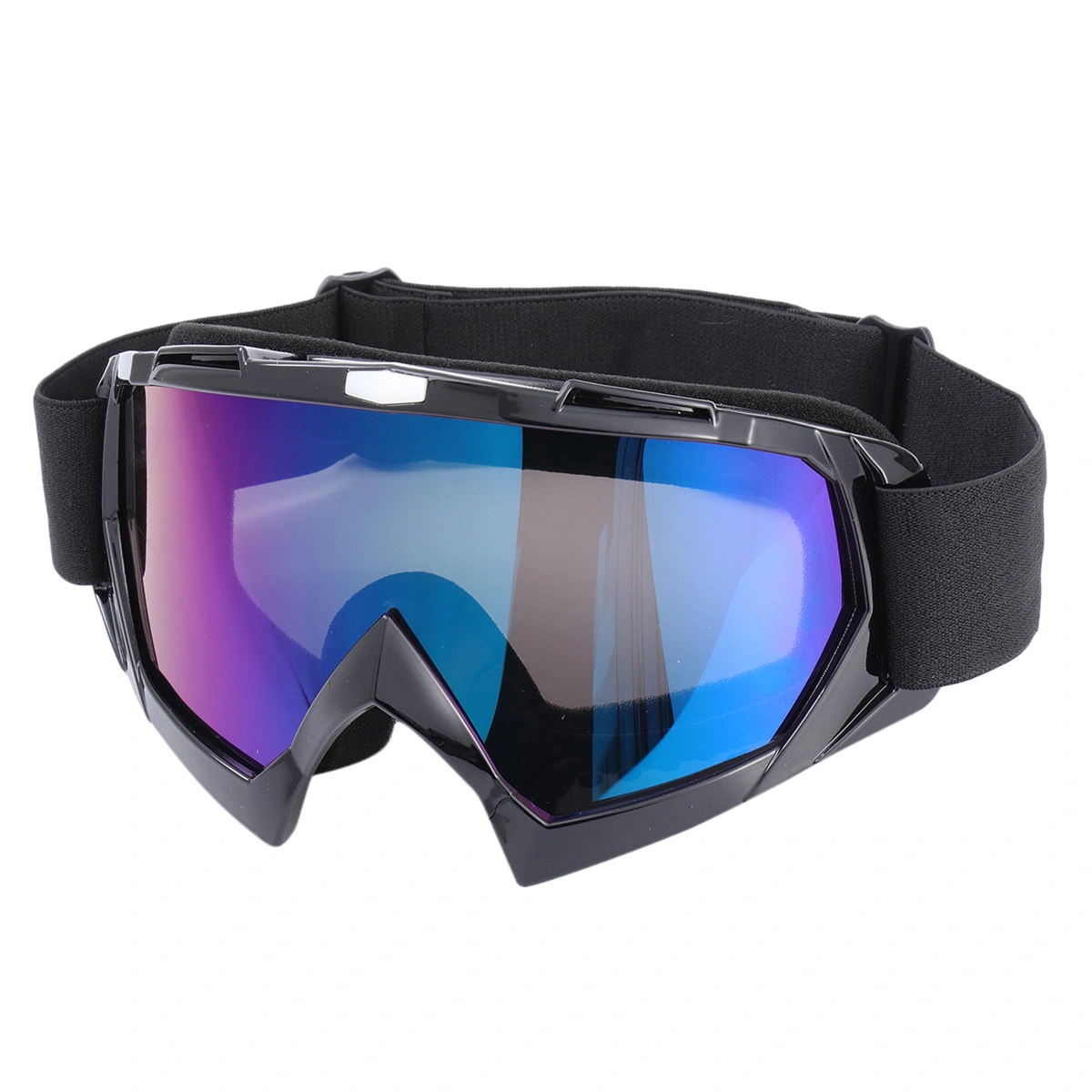 Sand-proof Motorcycle Goggle Glasses Outdoor Sports Glasses Skiing UV Protection Goggles for Riding Cycling (Black Frame Color Lens)