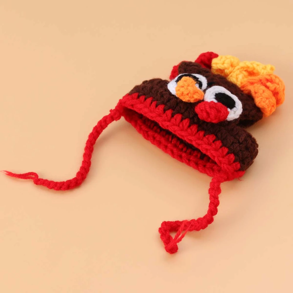 Adorable Turkey Hat Winter Warm Hat Holiday Festival Party Supplies for Dog Cat Pet (s20-25)