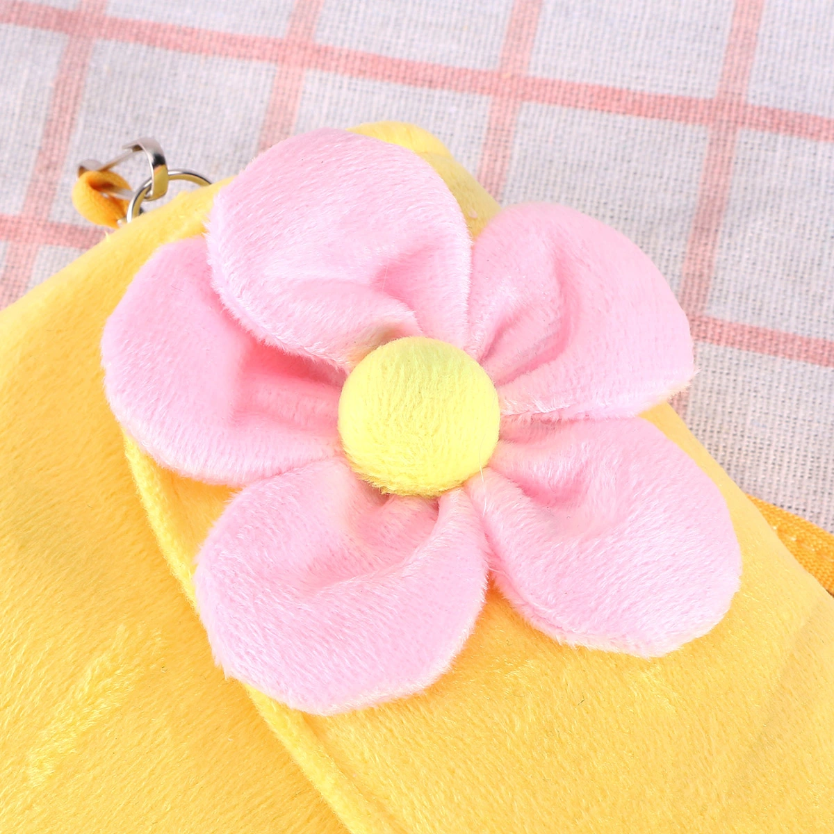 Three-dimensional Flower Decoration Children's Bag Kindergarten Mini Messenger Bag Baby Bag Handbag Crossbody Bag (Yellow)