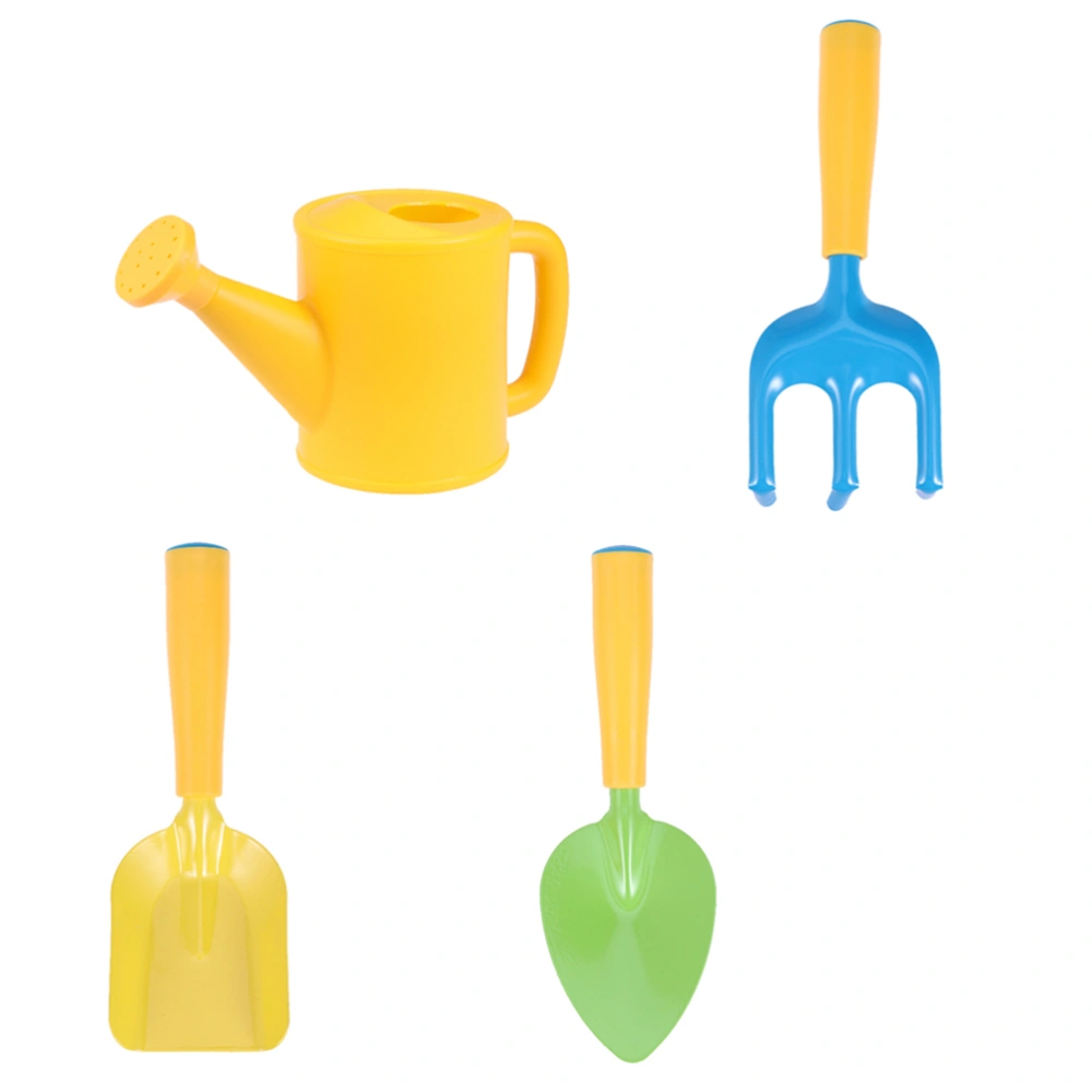 4pcs Mini Garden Shovels Mini Rake Watering Can Children Planting Tools