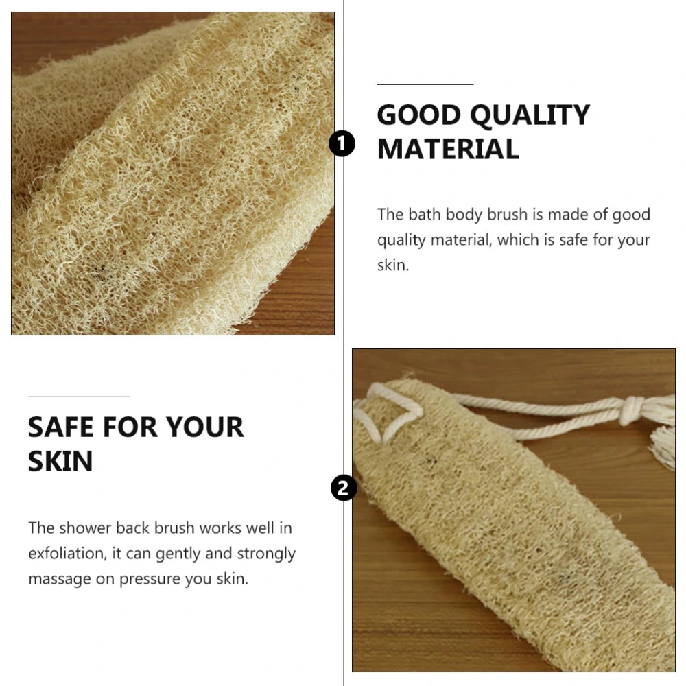 1pc Natural Loofah Sponge Back Loofah Scrubber for Men and Women (Beige)