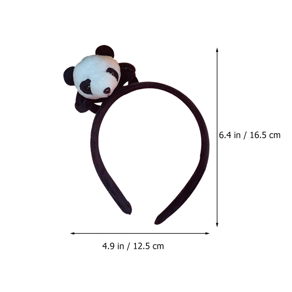 1 Set Adorable Panda Hairband Hair Ornaments Rope Panda Clothes Decorations