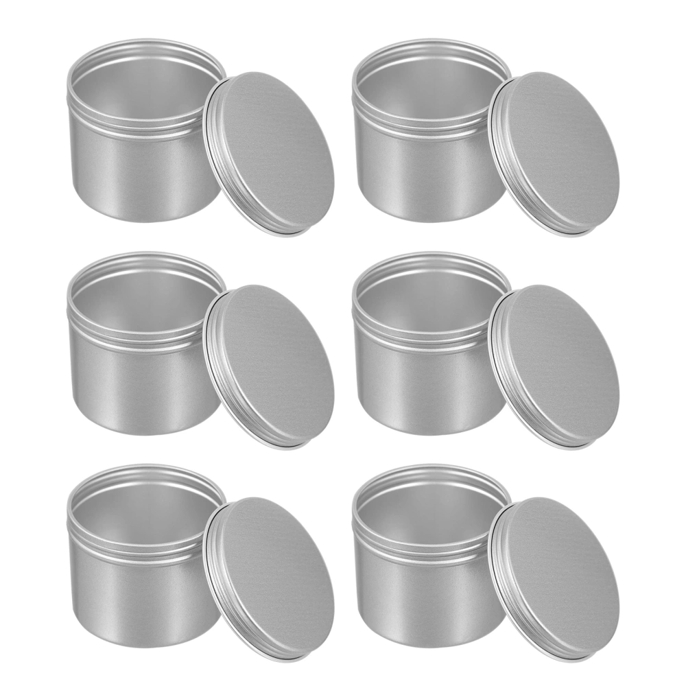 6pcs Empty Aluminum Makeup Jar Tin Make-up Travel Cosmetic Container (100ml)