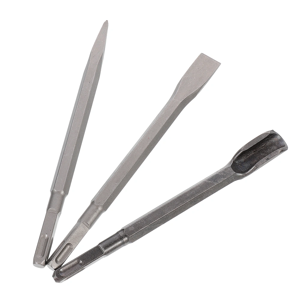 3pcs Premium Square Handle Chisels Simple Drilling Chisels Hammer Chisels