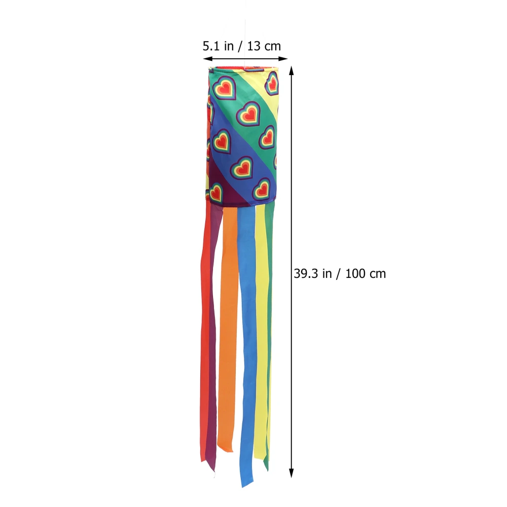 1PC Garden Rainbow Windsock Ornament Wind Direction Measurement Windsock Flag