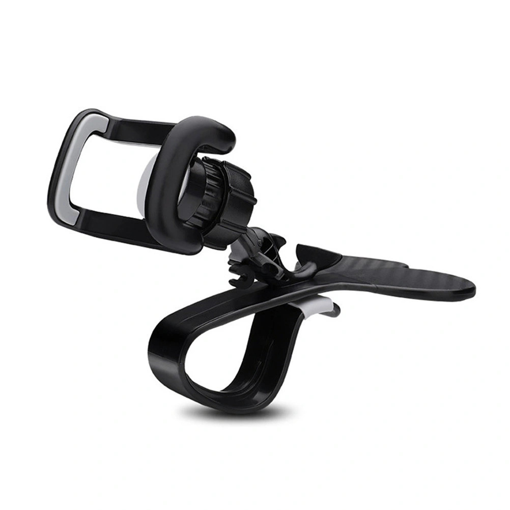 360 Degree Rotateable Horizontal And Vertical Clip Car Phone Holder(Black)