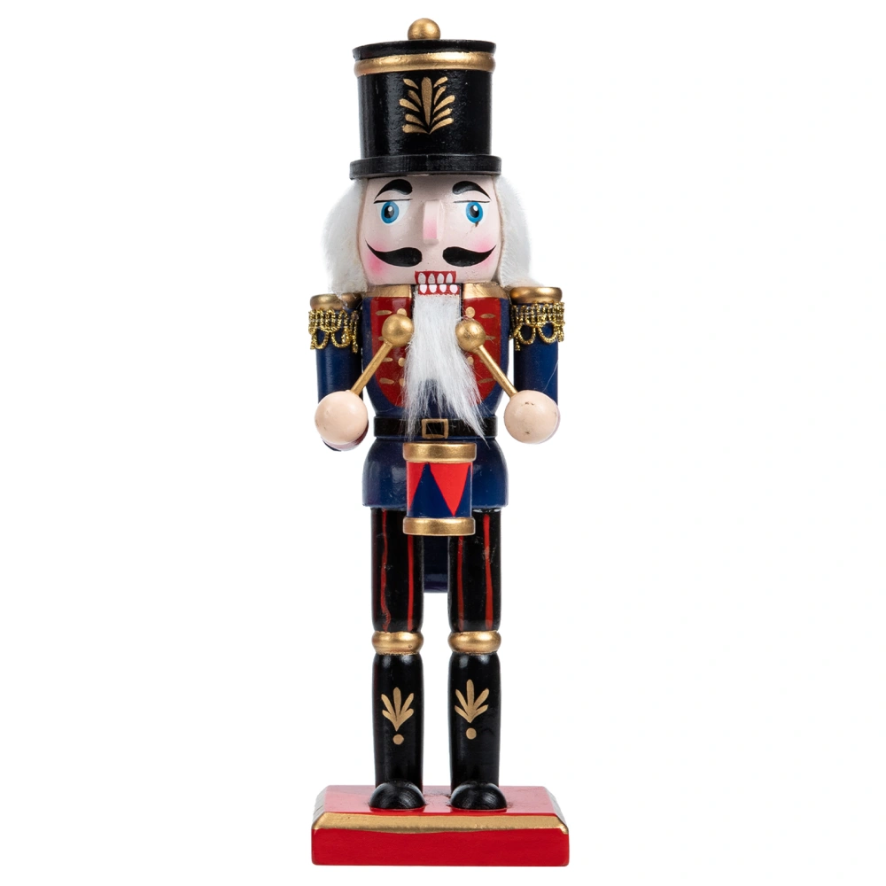 Christmas Nutcracker Figure Wooden Nutcracker Ornament Xmas Tabletop Nutcracker