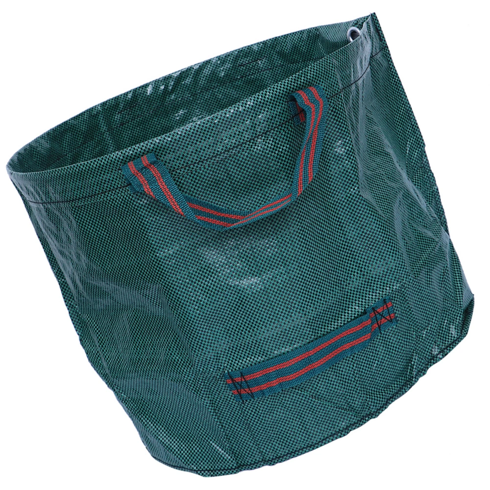 120L Large Capacity Garden Bag Reusable Leaf Sack Trash Can Foldable Garden Garbage Waste Collection Container Storage Bag (Green)