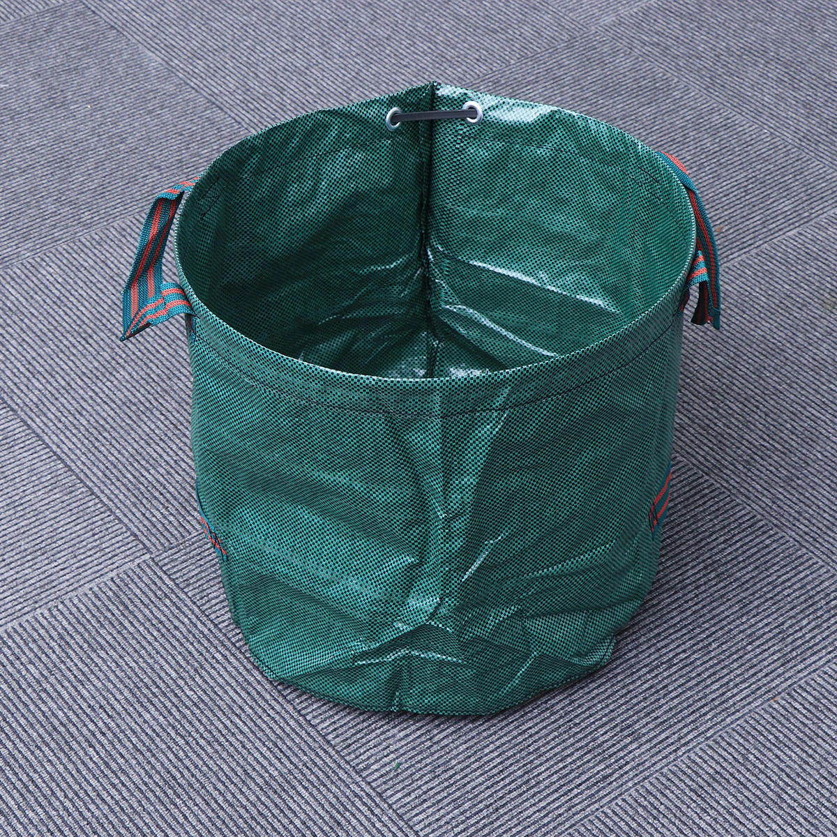 120L Large Capacity Garden Bag Reusable Leaf Sack Trash Can Foldable Garden Garbage Waste Collection Container Storage Bag (Green)