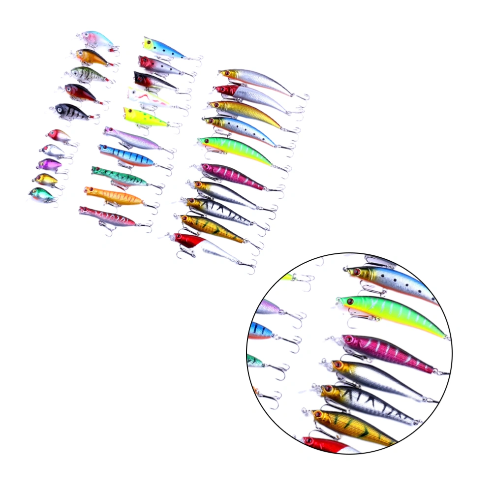 30pcs One Set Metal Fish Shape Lure Bait Needle Creative Bait Fishing Hooks Lure Fishing Tackle Accessories (6 Specifications)