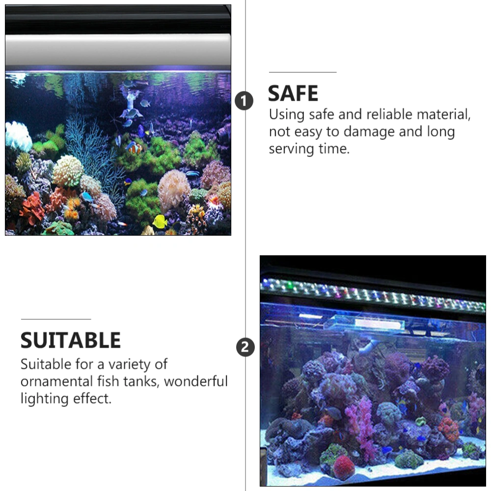 1 Box Fish Tank LED Light Rack LED Seawater Aquatic Plant Lamp (AU Plug Black)