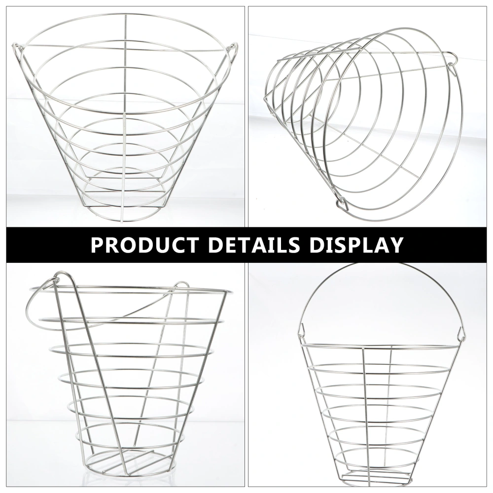 Ball Basket Metal Ball Container with Handle 50 Balls Storage Basket