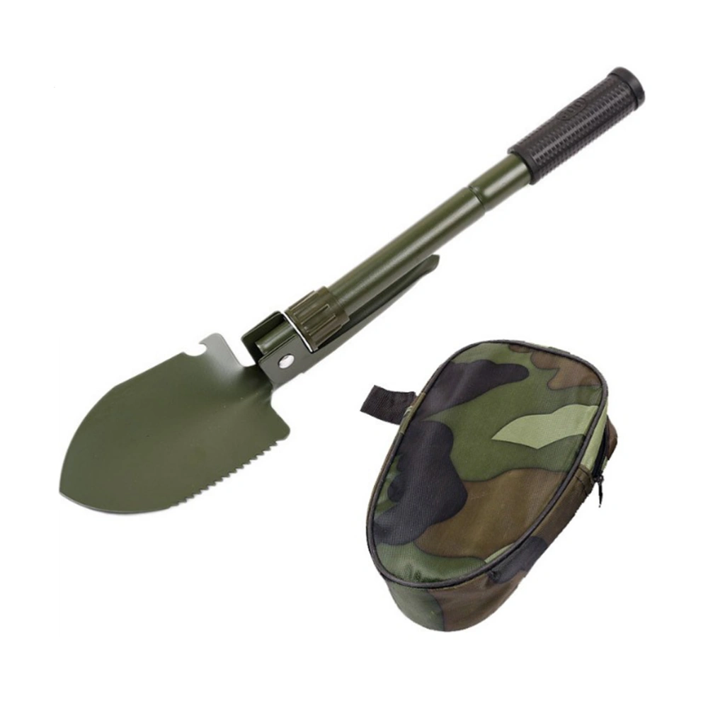 Military Folding Tactical Shovel Multifunctional Shovel for Camping Hiking Backpacking Gardening (Army Green)