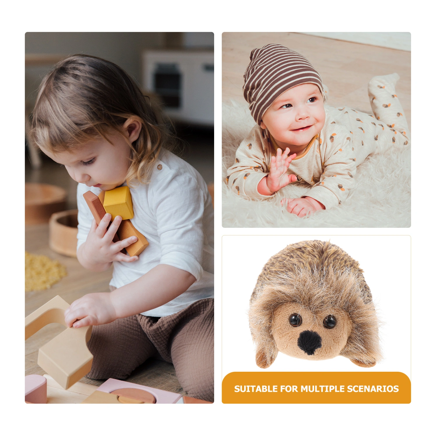 Stuffed Hedgehog Cartoon Hedgehog Doll Adorable Stuffed Hedgehog Toy Simulation Animal Toy