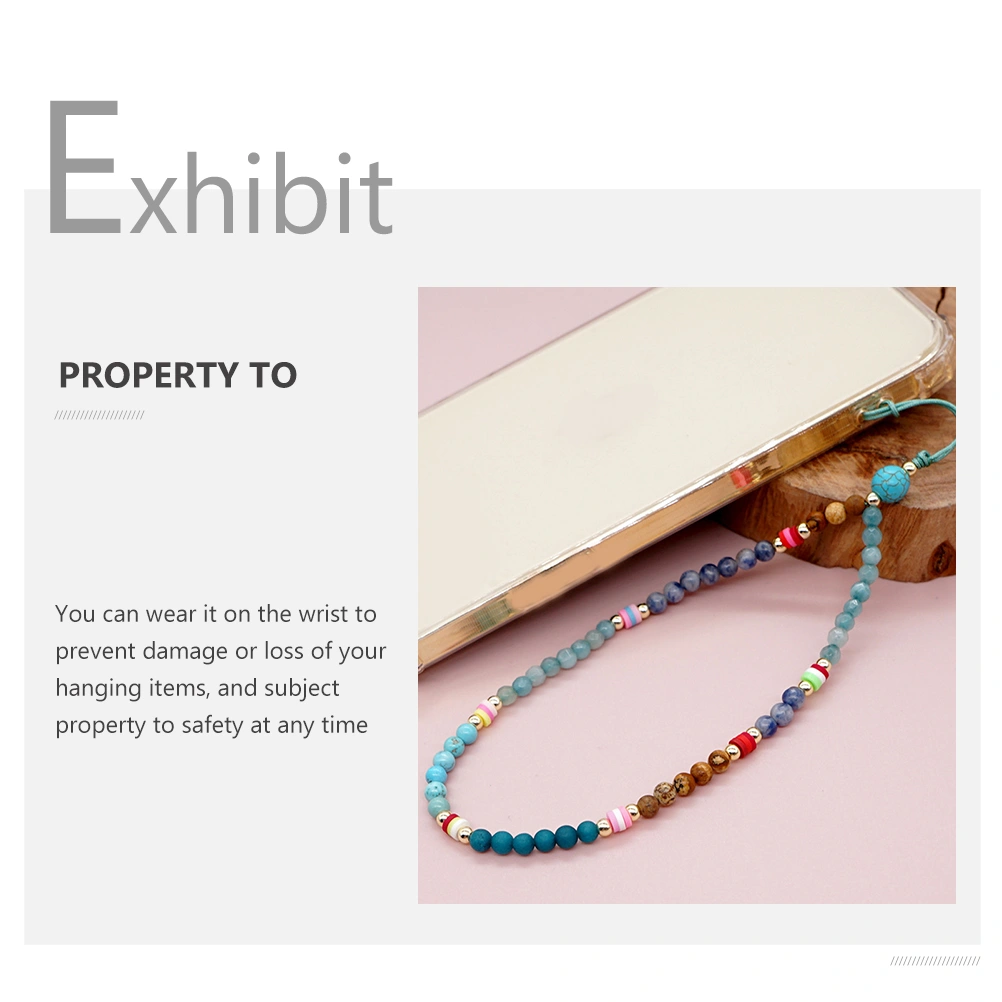 Ethnic Style Beaded Phone Charm Cell Phone Anti-lost Wrist Strap Phone Lanyard