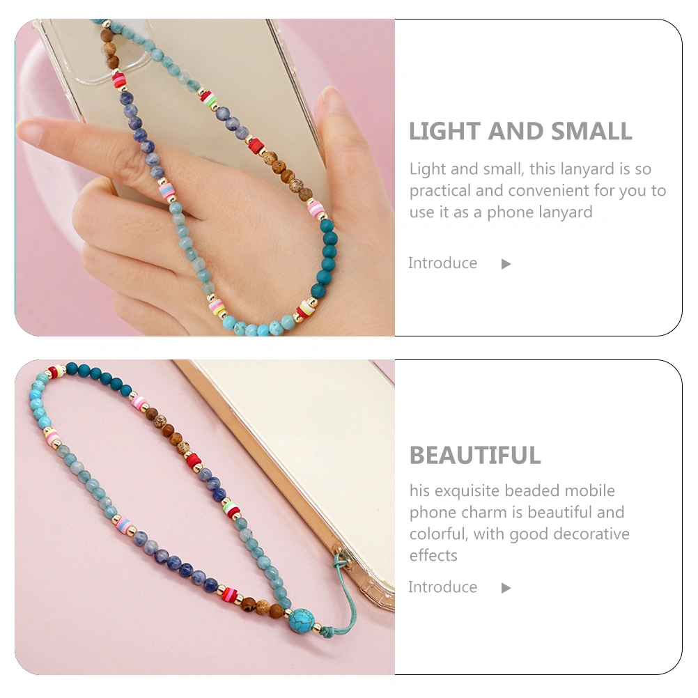 Ethnic Style Beaded Phone Charm Cell Phone Anti-lost Wrist Strap Phone Lanyard