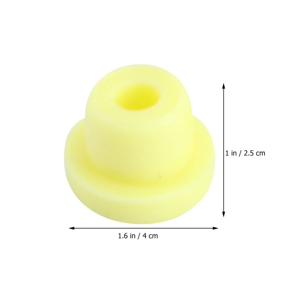 100pcs Silicone Pin Cushion Coil Machine Needles Grommets Auxiliary Tools (Yellow)