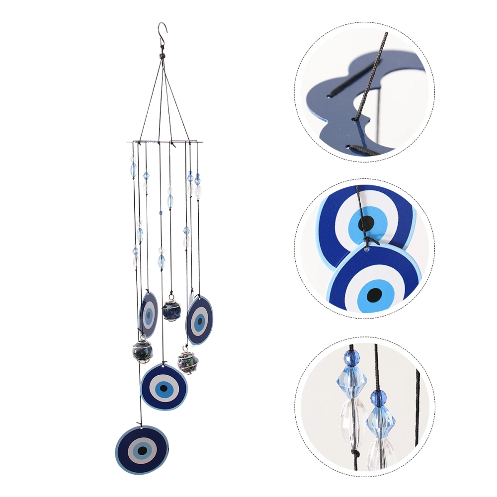 1Pc Iron Art Wind-bell Door Wind Chimes Household Hanging Pendant  (Blue)