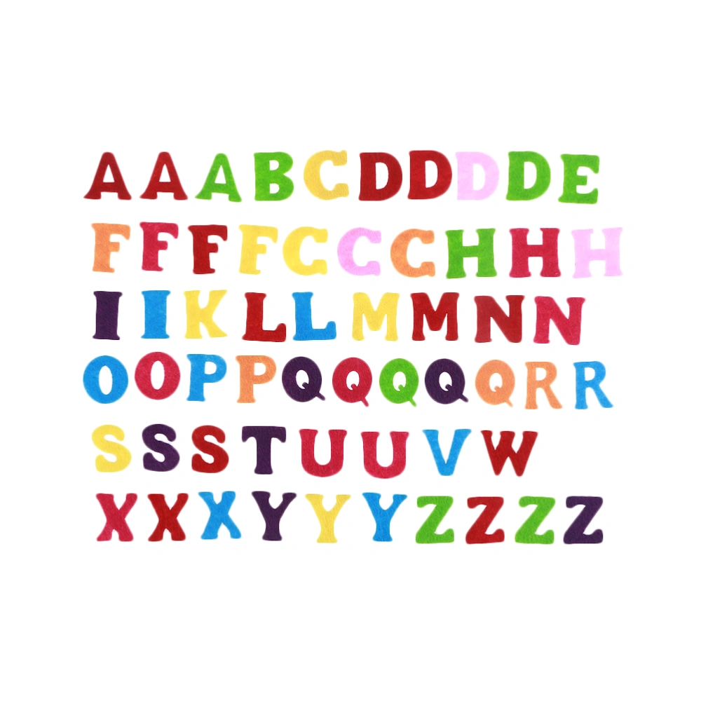 50pcs Felt Alphabet Letters Non-woven Fabric ABCs for DIY Craft Kids Letter Educational Toys (Mixed Color Small Letters 50pcs for One Bag)