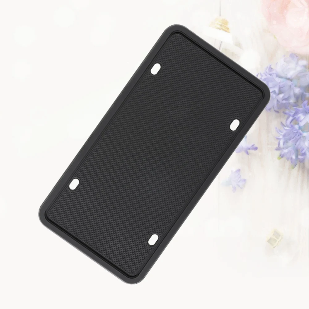 1pc American Style License Plate Rack Holder Silicone License Plate Frame Car licence Plate Holder American Universal Protective Cover with US Black