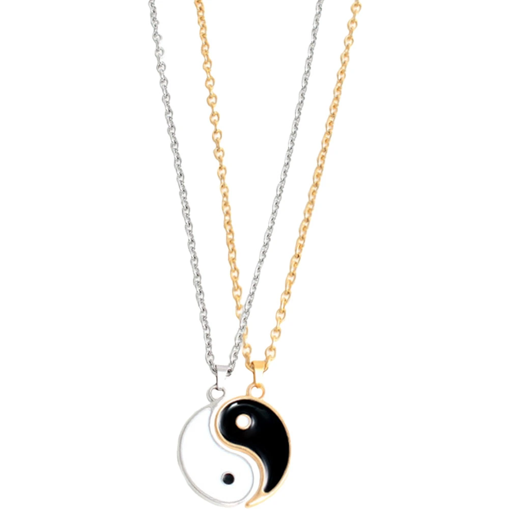 1 Pair Yin Yang Necklaces Couple Necklaces Lovers Matching Necklaces Matching Necklace