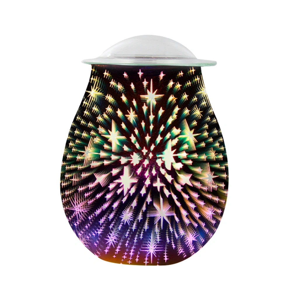 1PC 3D Glass Aroma Diffuser Fragrance Lamp Scented Candle Holder Unique Candle Stand for Home Dorm with UK Plug