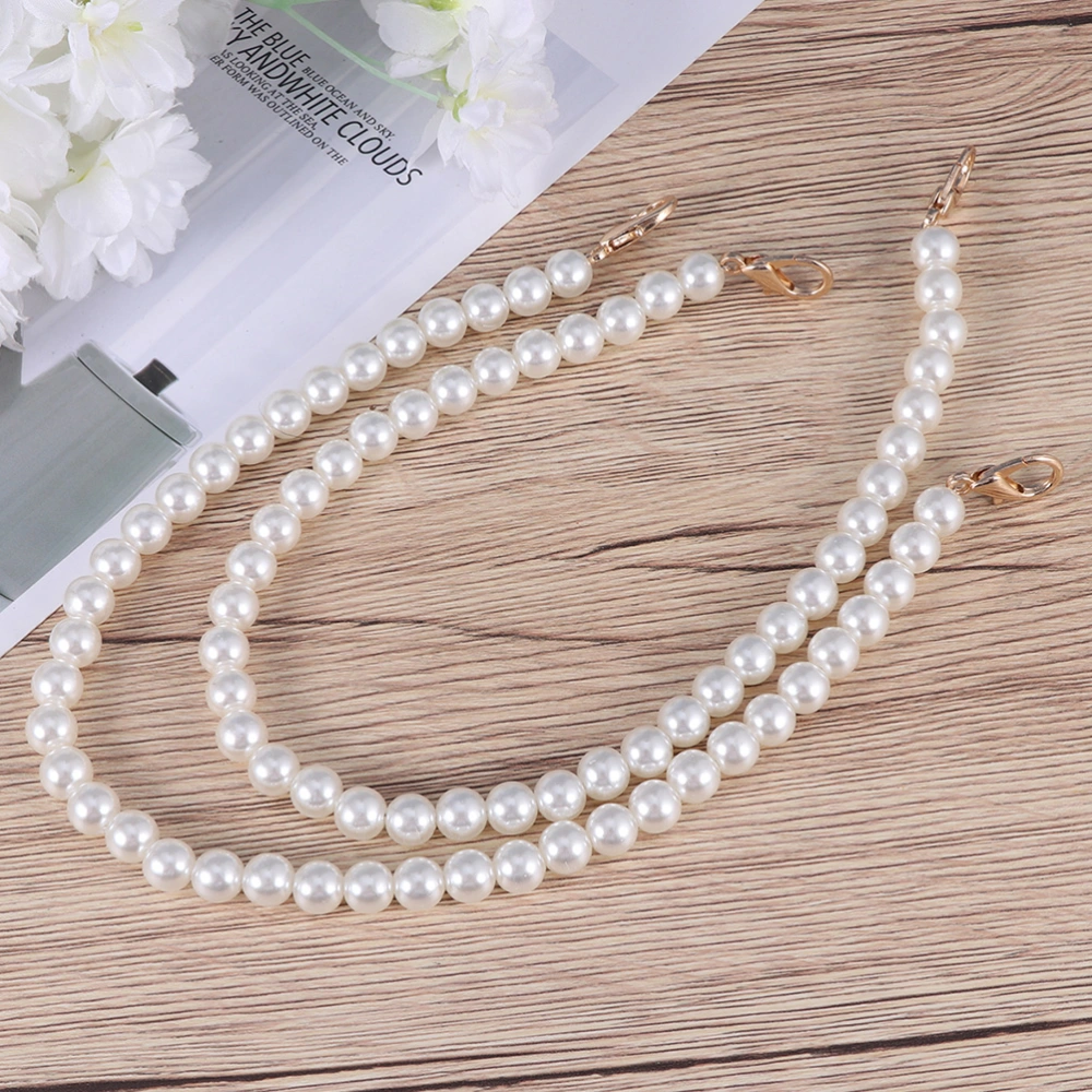 1 Set Women's Bag Pearl Chain Handbag Chains Shoulders Strap Handbag Replacement