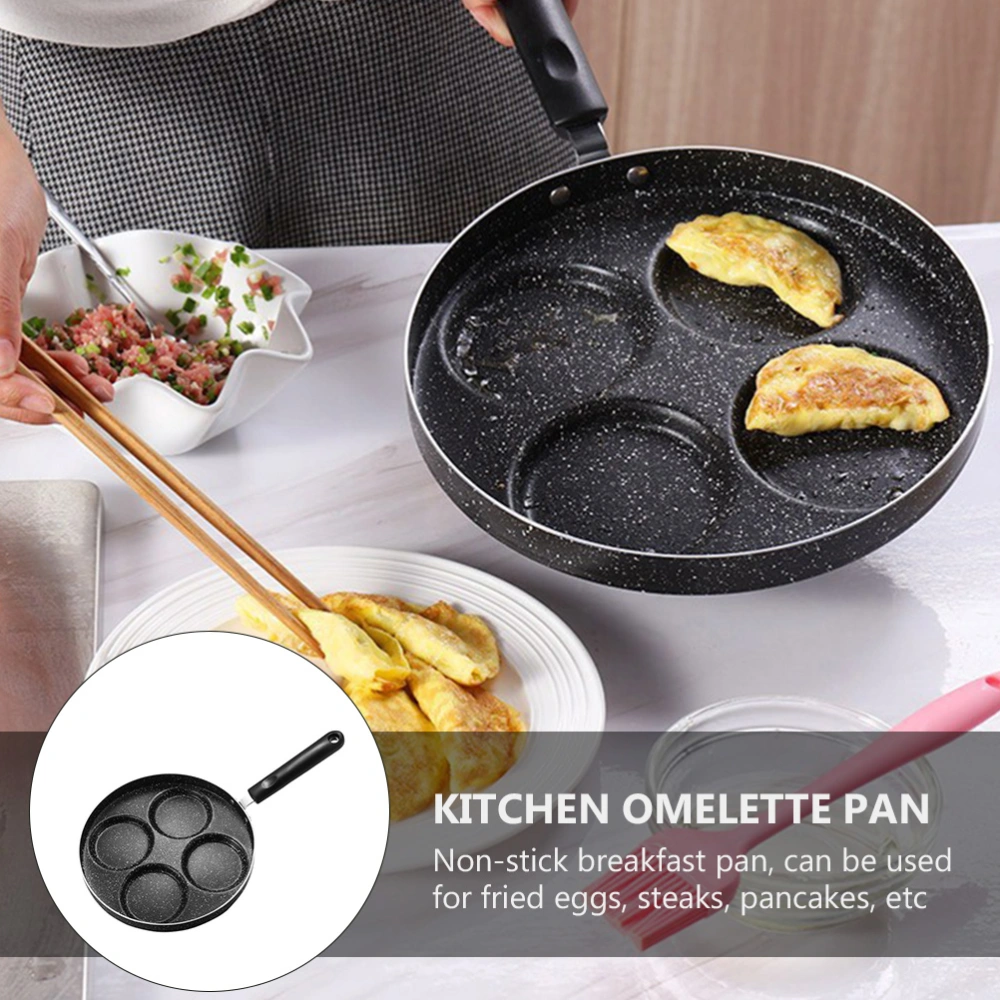 1pc Medical Stone Non-stick Omelette Pan Four Hole Frying Pan (Assorted Color)