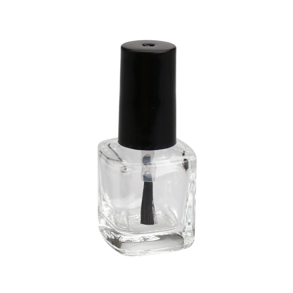 5pcs/pack 5ml Empty Nail Polish Bottle with Brush Inside Square Shaped Clear Nail Polish Container Bottles