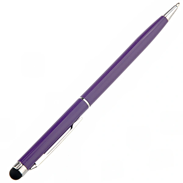 2-in-1 Universal Capacitive Touch Screen Stylus Pen & Ballpoint Pen for iPhone /iPad /Smartphone (Purple)