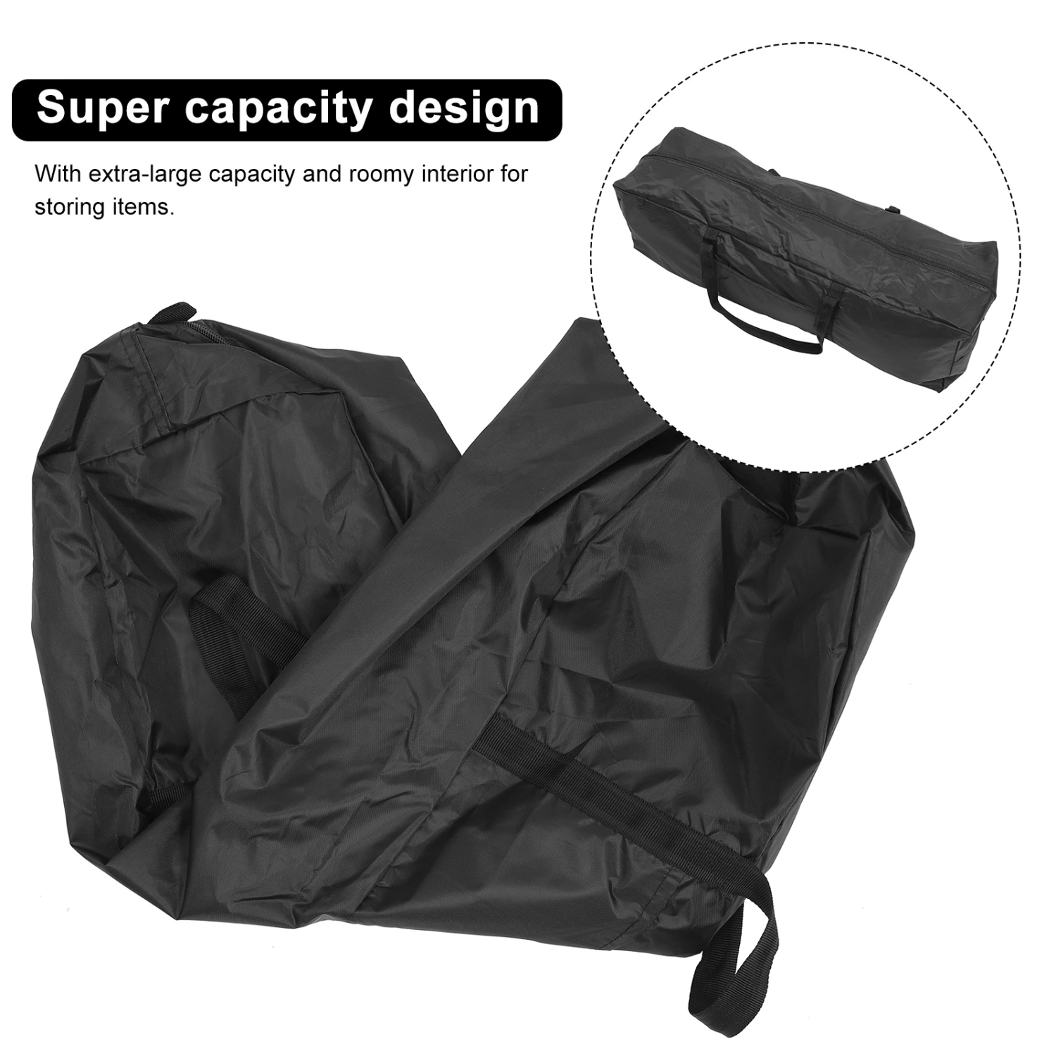 1 Pc Multipurpose Storage Bag Durable Large Capacity Weekender Bag (Black)